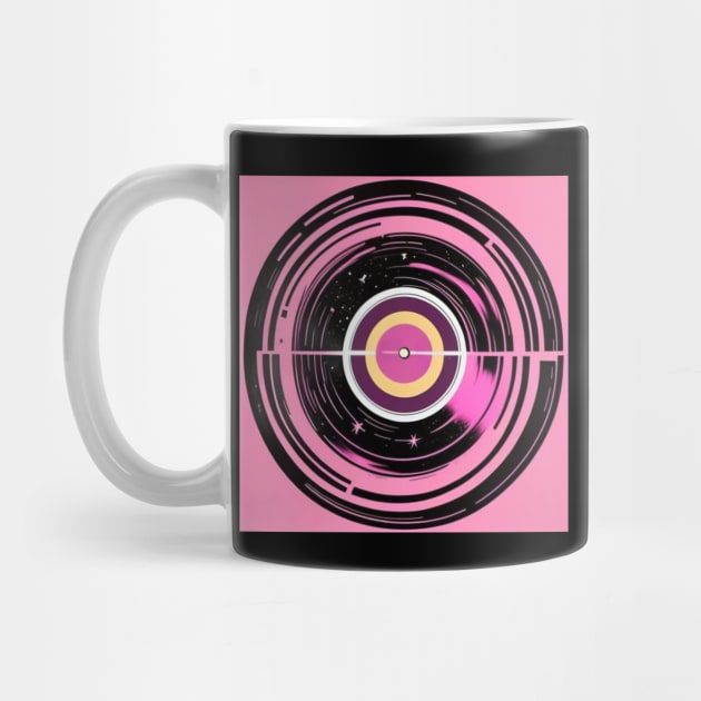 Pink And Black Aesthetic Star Record by musicgeniusart
